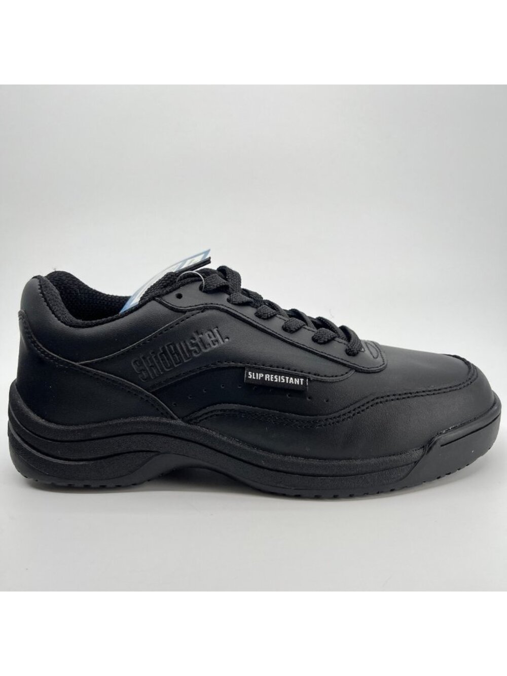 SkidBuster S5075 Womens Size 9 Black Leather Slip-Resistant Oxford Work Shoes